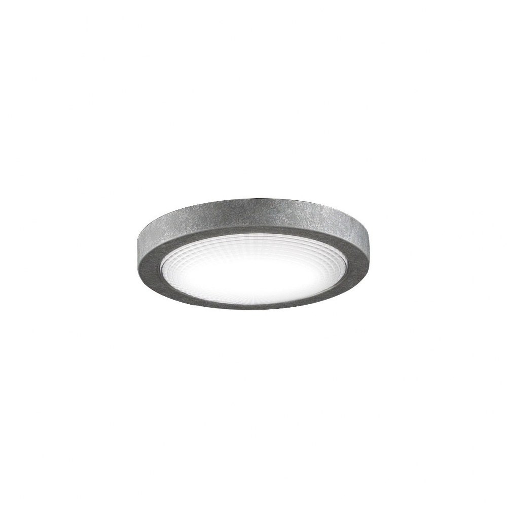 Fanimation Fans-LK6721GZ-Spitfire - 18W 1 LED Flush Mount - 7.91 Inches Wide by 4.25 Inches High   Galvanized Finish with Opal Frosted Glass