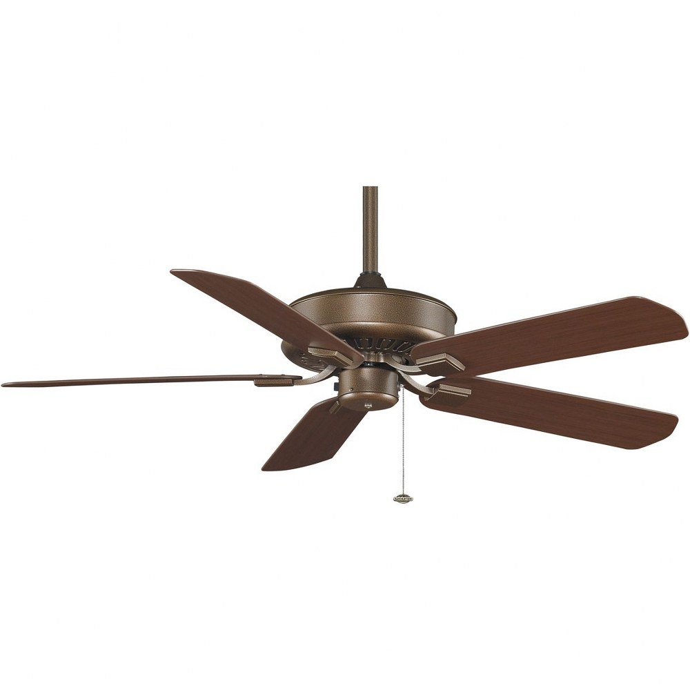 Fanimation Fans-TF910AZ-Edgewood 5 Blade Ceiling Fan and Optional Light Kit - 50 Inches Wide by 14.02 Inches High Aged Bronze  White Finish with White Blade Finish