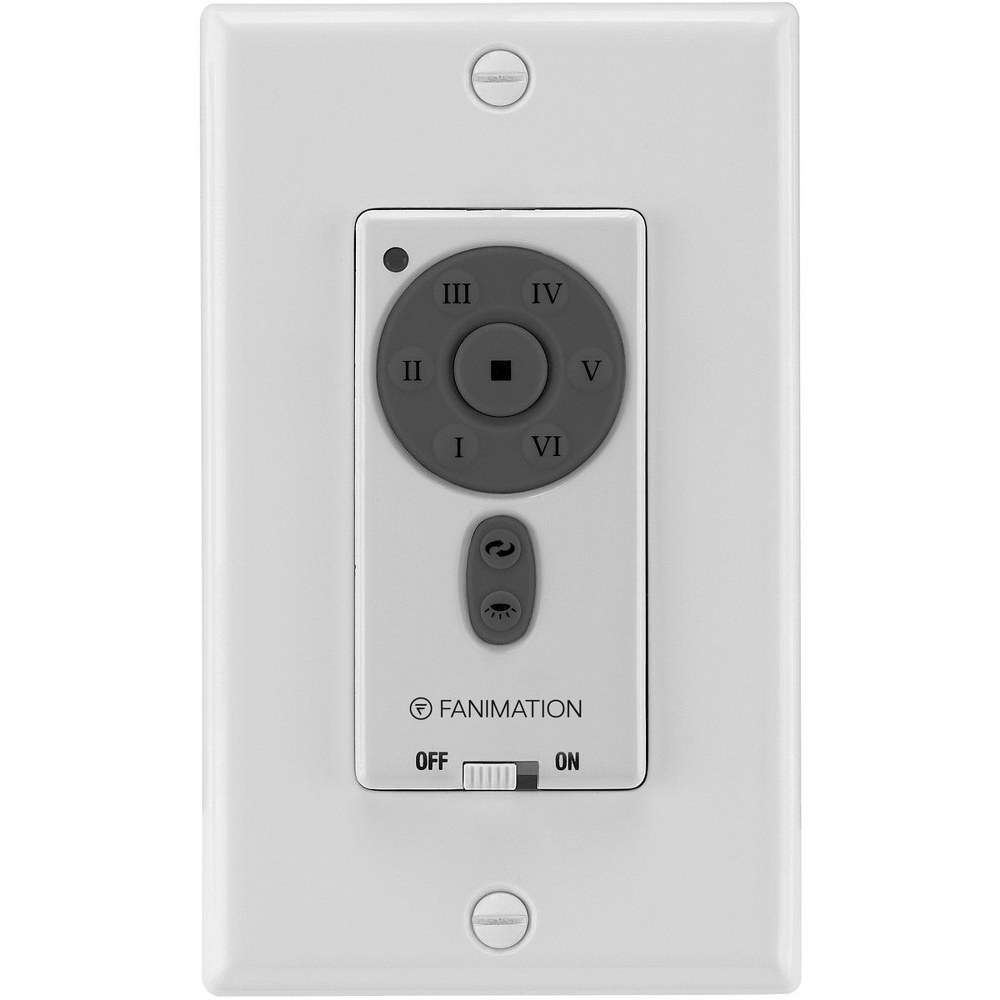 Fanimation Fans-TW40WH-Accessory - DC Reversible Fan And Downlight Light Wall Control White  White Finish