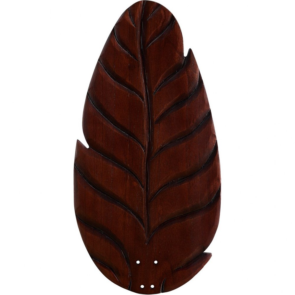 Fanimation Fans-B860DC-Distinction - 60 Inch Oval Leaf Carved Wood Blade Dark Cherry  Matte White Finish