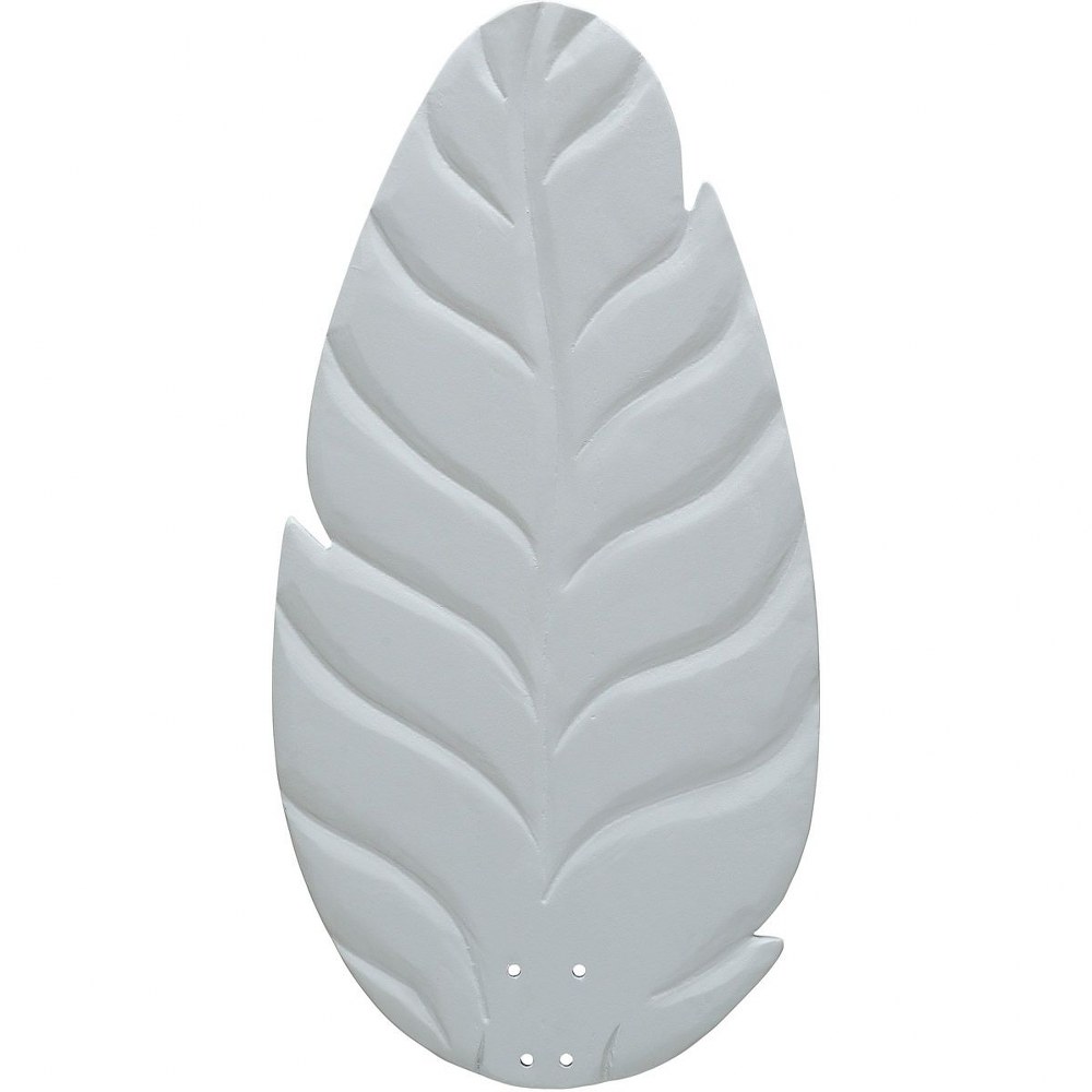 Fanimation Fans-B860MW-Distinction - 60 Inch Oval Leaf Carved Wood Blade Matte White  Matte White Finish