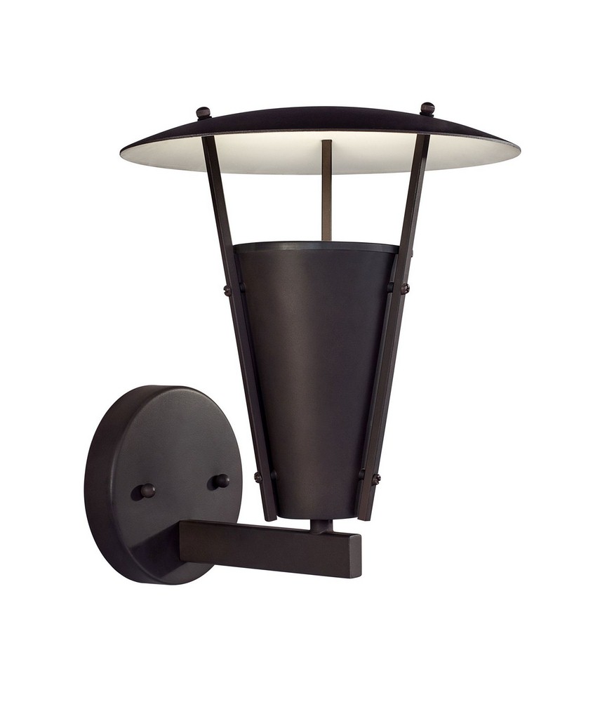 Forte Lighting-1150-01-32-Pylon - 1 Light Outdoor Wall Lantern-11 Inches Tall and 9.25 Inches Wide   Antique Bronze Finish