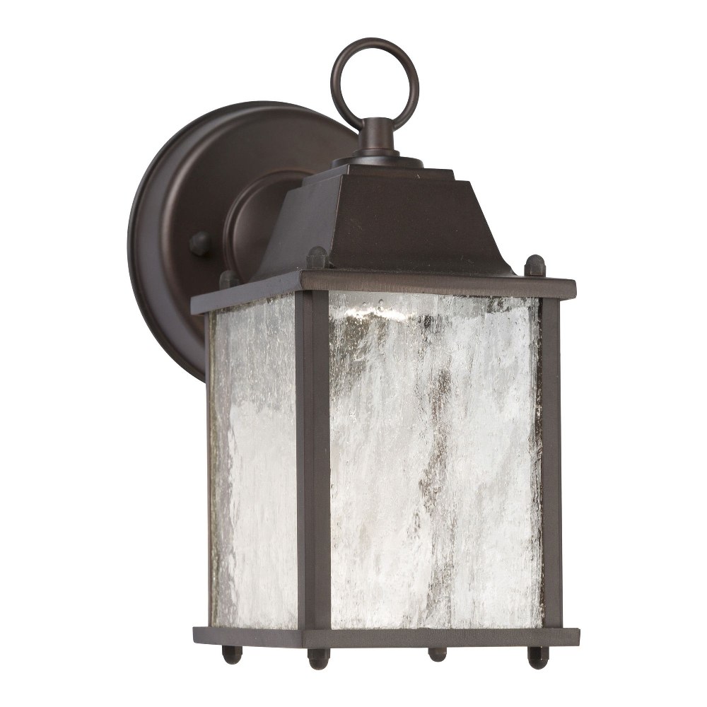 Forte Lighting-17103-32-Preston - 6W 1 LED Outdoor Wall Lantern-8.75 Inches Tall and 4.5 Inches Wide Antique Bronze  Black Finish with Clear Seeded Glass