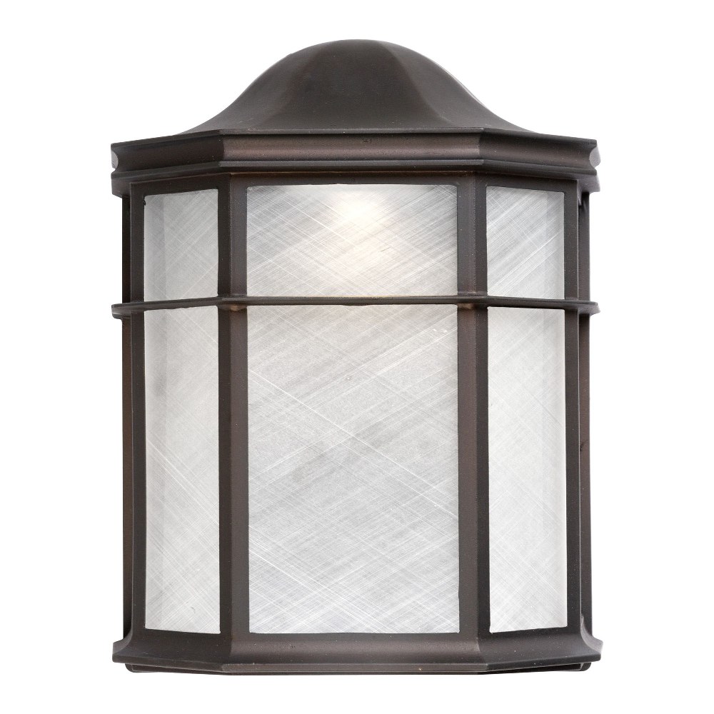 Forte Lighting-17104-32-Lancaster - 11W 1 LED Outdoor Wall Lantern-10 Inches Tall and 8 Inches Wide   Antique Bronze Finish with White Acrylic Glass