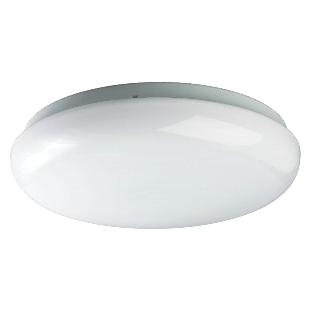 Forte Lighting-20018-02-03-Opto - 2 Light Flush Mount-3.5 Inches Tall and 14 Inches Wide   White Finish with White Acrylic Glass