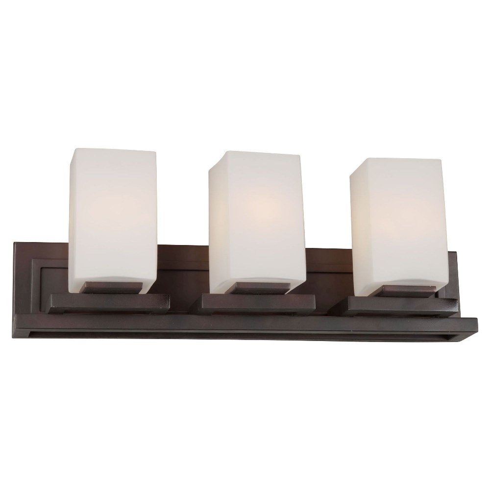 1681106 Forte Lighting-5078-03-32-Block - 3 Light Bath Bar sku 1681106