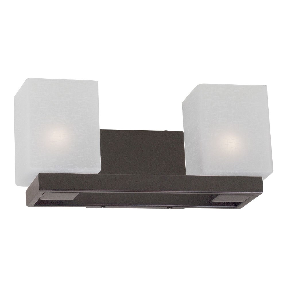 2656664 Forte Lighting-5083-02-32-Bloq - 2 Light Bath Bar- sku 2656664