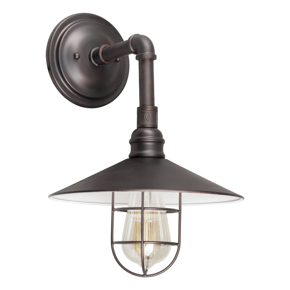 Forte Lighting-7359-01-32-Ori - 1 Light Outdoor Wall Lantern-15.25 Inches Tall and 10 Inches Wide   Antique Bronze Finish
