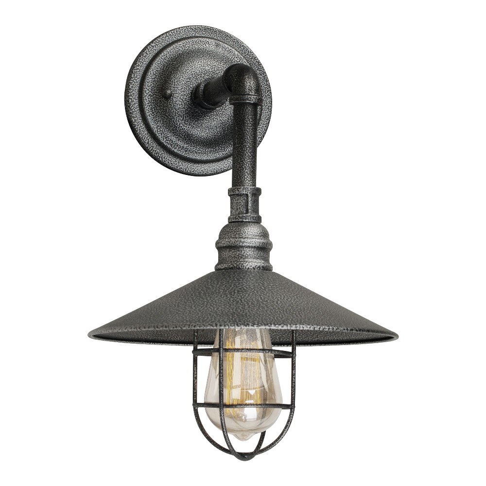 Forte Lighting-7359-01-49-Ori - 1 Light Outdoor Wall Lantern-15.25 Inches Tall and 10 Inches Wide   Industrial Gray Finish