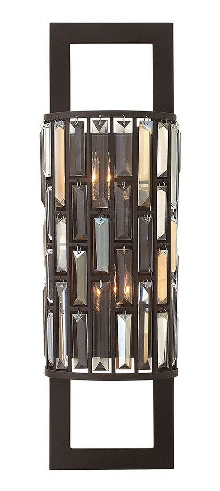 Fredrick Ramond Lighting-FR33730VBZ-Gemma-Two Light Wall Sconce-8 Inches Wide by 25.5 Inches Tall   Vintage Bronze Finish