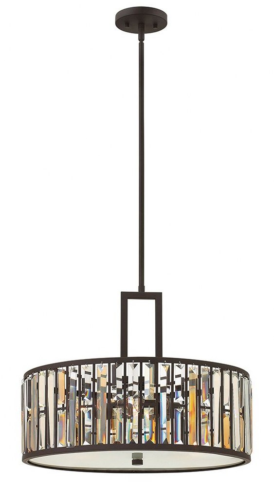 Fredrick Ramond Lighting-FR33735VBZ-Gemma-Three Light Foyer-21.25 Inches Wide by 16 Inches Tall Vintage Bronze  Vintage Bronze Finish