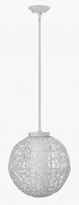 Fredrick Ramond Lighting-FR34774CLD-Spago-One Light Mini-Pendant-13.5 Inches Wide by 14 Inches Tall   Cloud Finish with Etched Opal Glass