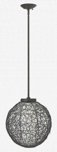 Fredrick Ramond Lighting-FR34774VBZ-Spago-One Light Mini-Pendant-13.5 Inches Wide by 14 Inches Tall   Vintage Bronze Finish with Etched Opal Glass