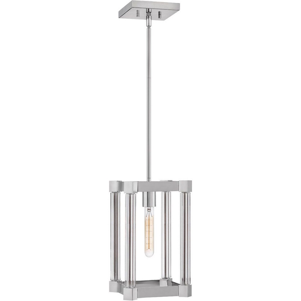 Fredrick Ramond Lighting-FR36017PNI-Empire-One Light Pendant-8.25 Inches Wide by 13.75 Inches Tall   Polished Nickel Finish
