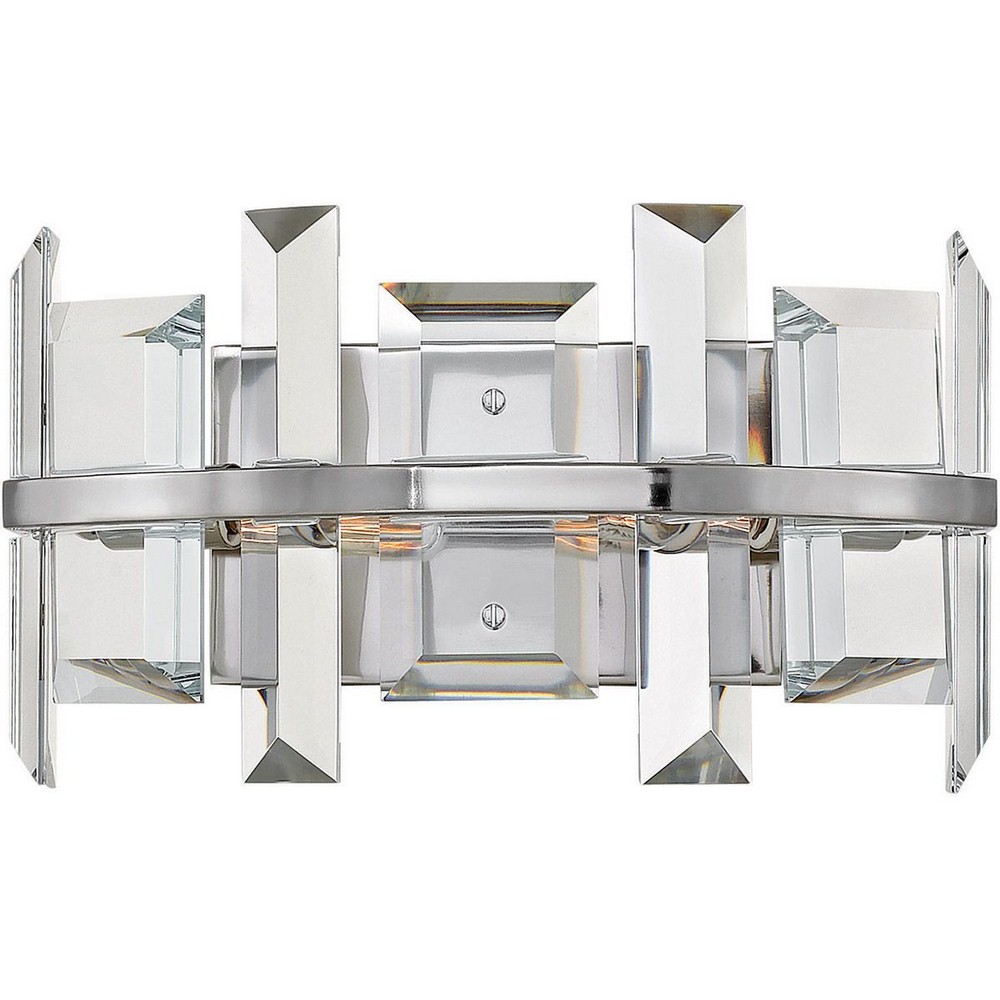 Fredrick Ramond Lighting-FR39212PNI-Odette-Two Light Wall Sconce-13 Inches Wide by 7.25 Inches Tall   Polished Nickel Finish