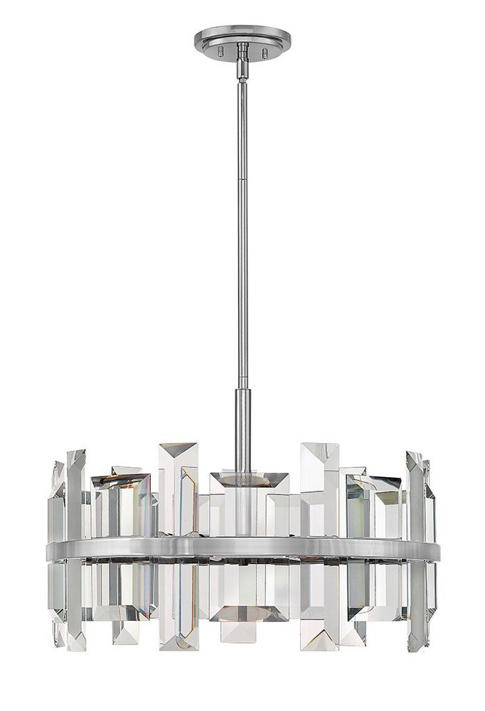 Fredrick Ramond Lighting-FR39214PNI-Odette-Six Light Chandelier-24 Inches Wide by 16 Inches Tall   Polished Nickel Finish
