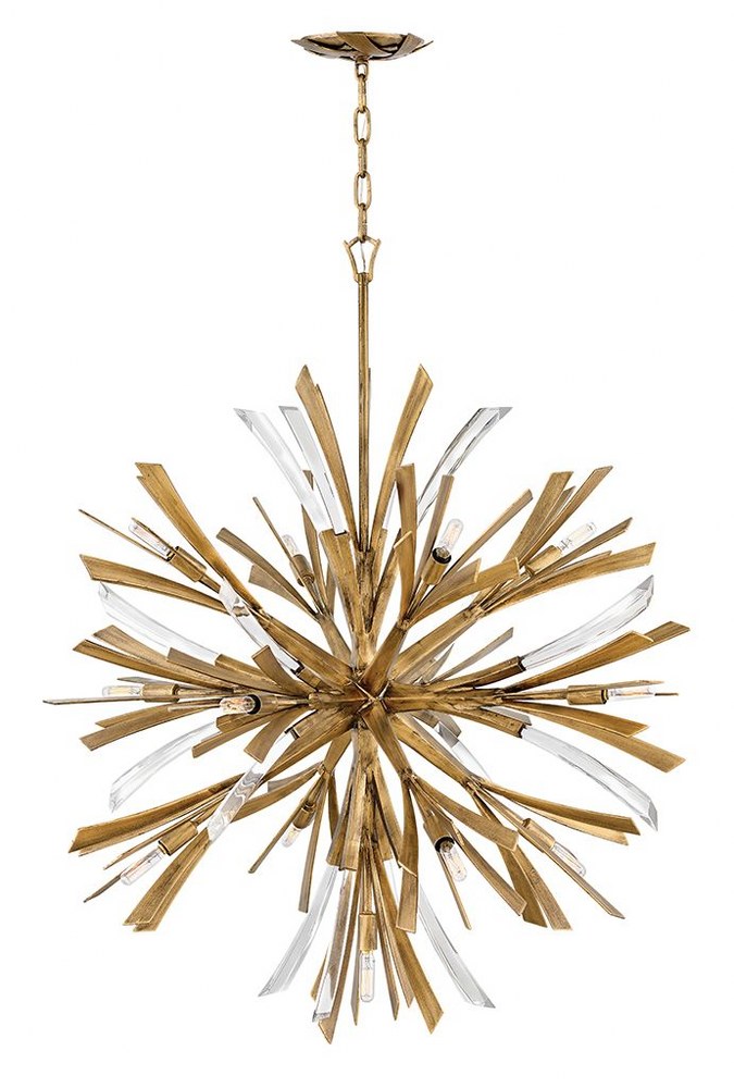 Fredrick Ramond Lighting-FR40905BNG-Vida-9W 9 LED Pendant-36 Inches Wide by 27.75 Inches Tall Burnished Gold  Burnished Gold Finish