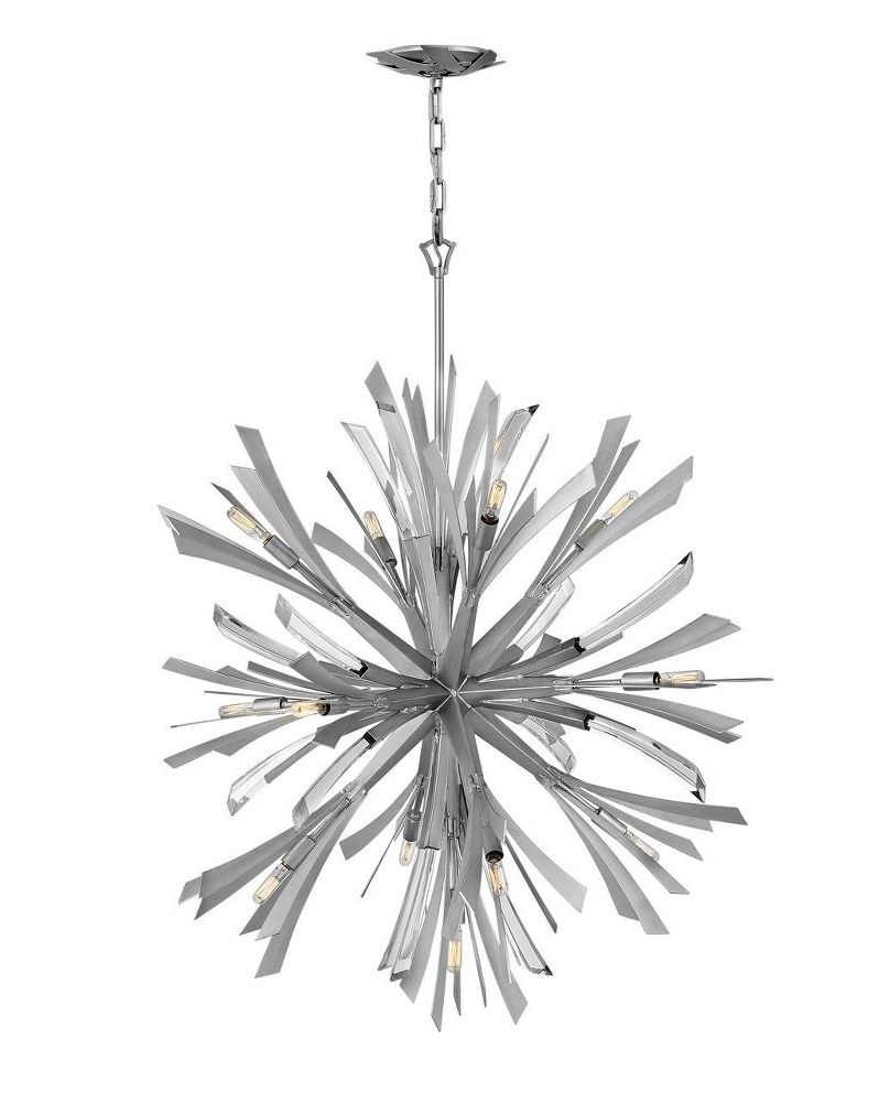 Fredrick Ramond Lighting-FR40905GG-Vida-9W 9 LED Pendant-36 Inches Wide by 27.75 Inches Tall Glacial  Burnished Gold Finish