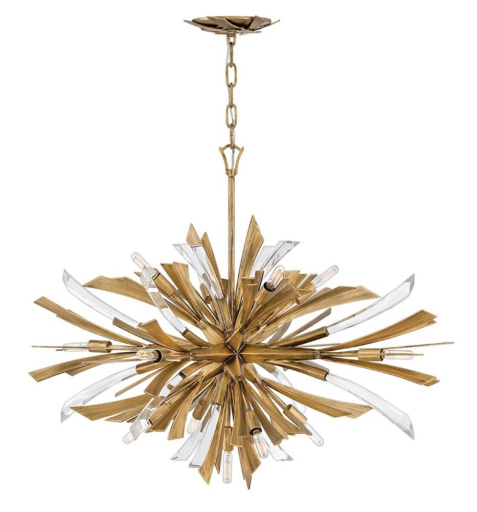 Fredrick Ramond Lighting-FR40906BNG-Vida-One Light Pendant-36 Inches Wide by 27.75 Inches Tall Burnished Gold  Burnished Gold Finish