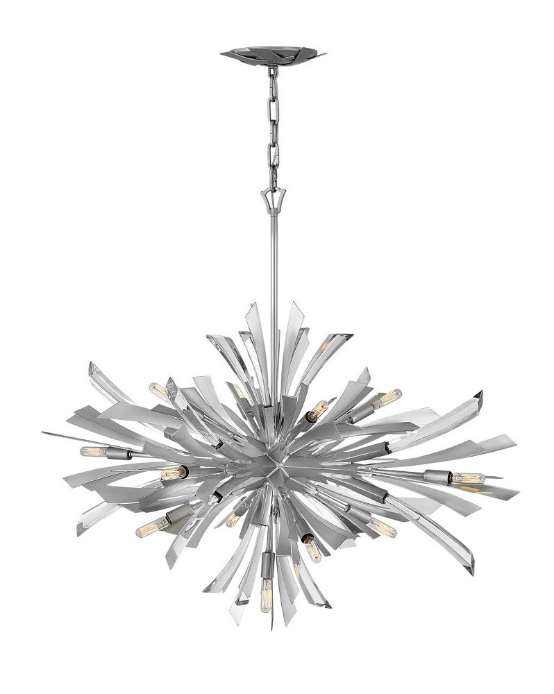 Fredrick Ramond Lighting-FR40906GG-Vida-One Light Pendant-36 Inches Wide by 27.75 Inches Tall Glacial  Burnished Gold Finish