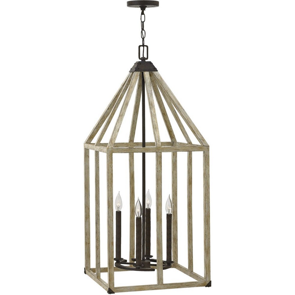 Fredrick Ramond Lighting-FR41208IRR-Emilie-Four Light Foyer-16 Inches Wide by 38 Inches Tall   Iron Rust Finish