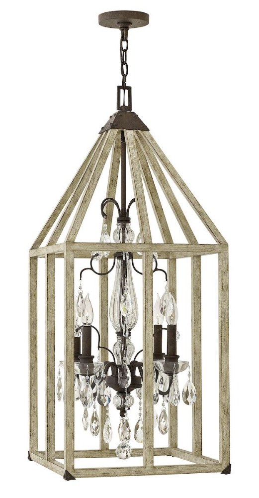 Fredrick Ramond Lighting-FR41214IRR-Emilie-Four Light Foyer-16 Inches Wide by 38 Inches Tall   Iron Rust Finish