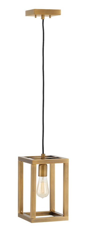 Fredrick Ramond Lighting-FR42447BBZ-Ensemble-One Light Pendant-7 Inches Wide by 11.75 Inches Tall Brushed Bronze  Polished Nickel Finish