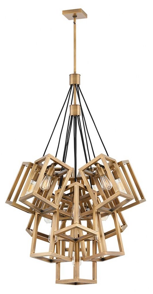 Fredrick Ramond Lighting-FR42449BBZ-Ensemble-Thirteen Light Large Foyer-32.5 Inches Wide by 52.5 Inches Tall   Brushed Bronze Finish
