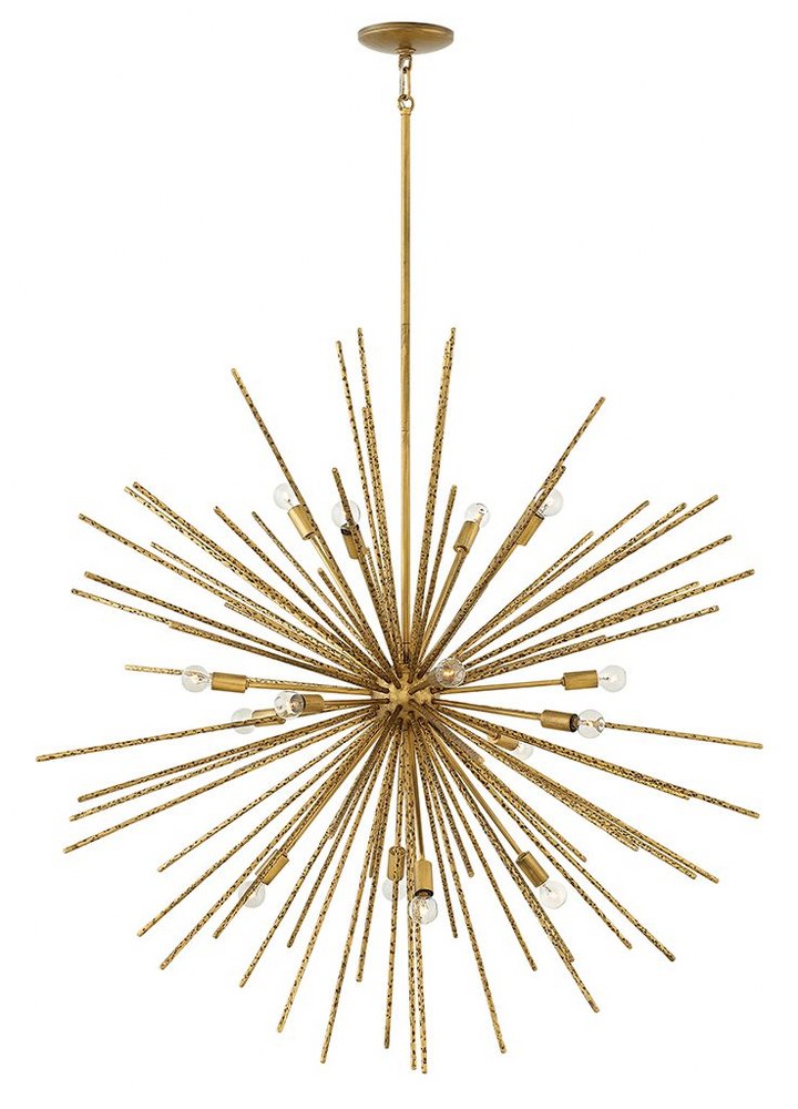 Fredrick Ramond Lighting-FR43016BNG-Tryst-Sixteen Light Stem Hung Pendant-42 Inches Wide by 42 Inches Tall   Tryst-Sixteen Light Stem Hung Pendant-42 Inches Wide by 42 Inches Tall