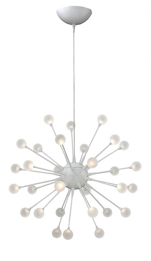 Fredrick Ramond Lighting-FR44413CLD-Impulse-45W 30 LED Small Chandelier-24 Inches Wide by 24 Inches Tall Cloud  Polished Gold Finish