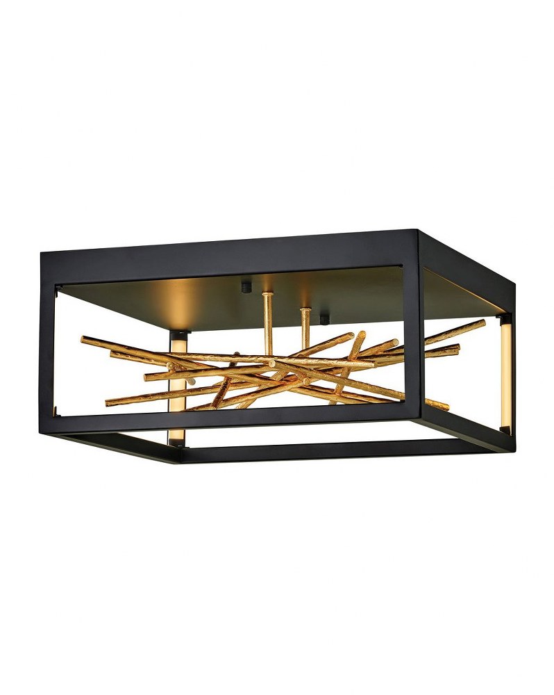 Fredrick Ramond Lighting-FR46401BLK-Harmony-8W 1 LED Flush Mount -18 Inches Wide by 8.25 Inches Tall   Black Finish