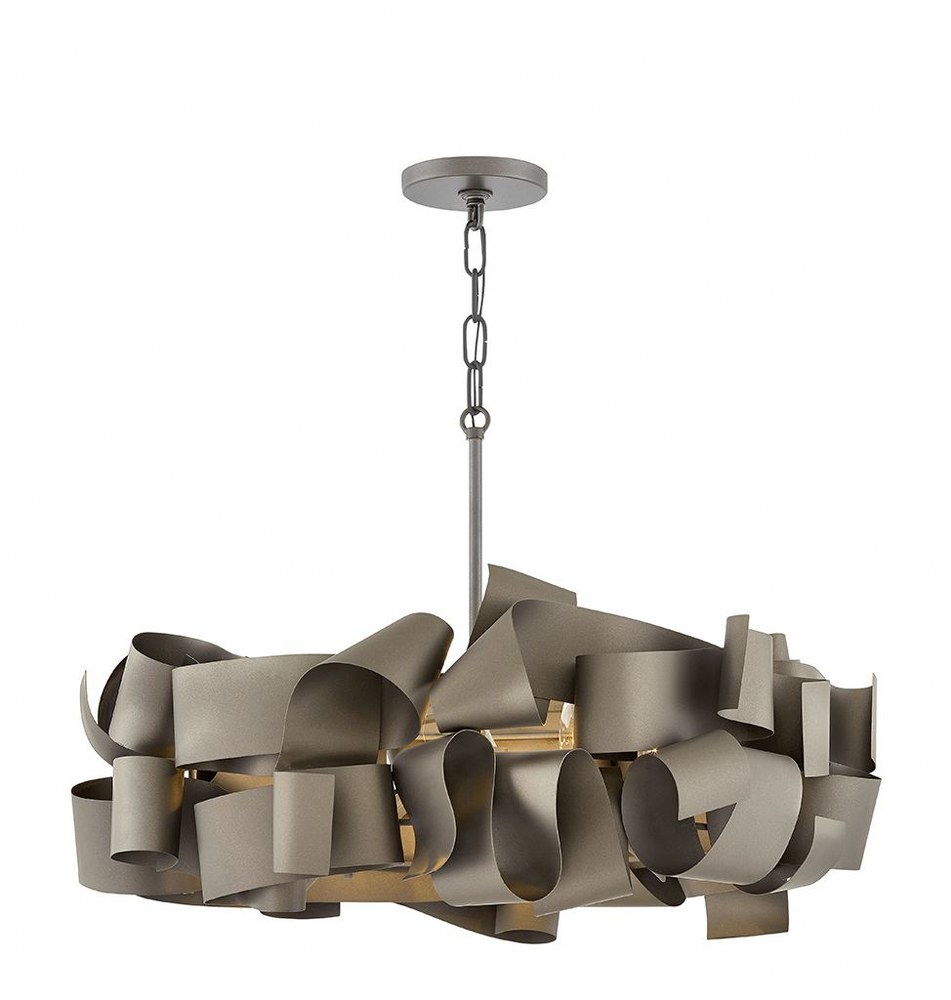 Fredrick Ramond Lighting-FR48604MMB-Delfina-Five Light Chandelier-26 Inches Wide by 10 Inches Tall Metallic Matte Bronze  Metallic Matte Bronze Finish