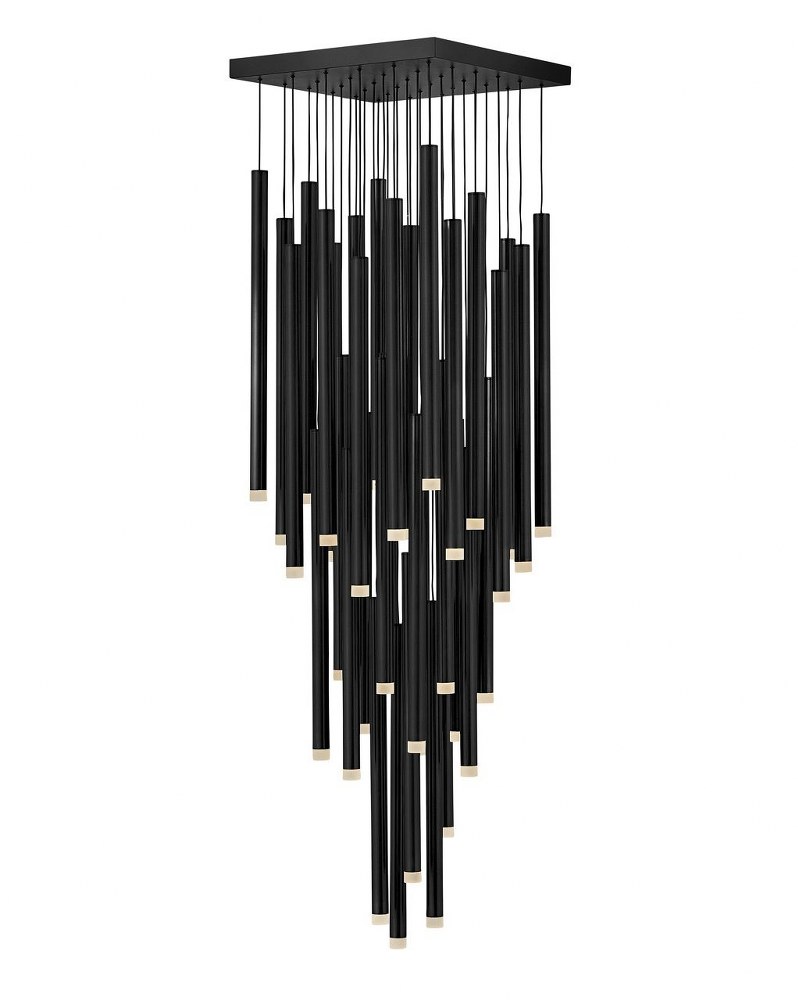 Fredrick Ramond Lighting-FR49908BLK-Vida-Twelve Light 2-Tier Chandelier-18 Inches Wide by 65.5 Inches Tall Black  Black Finish