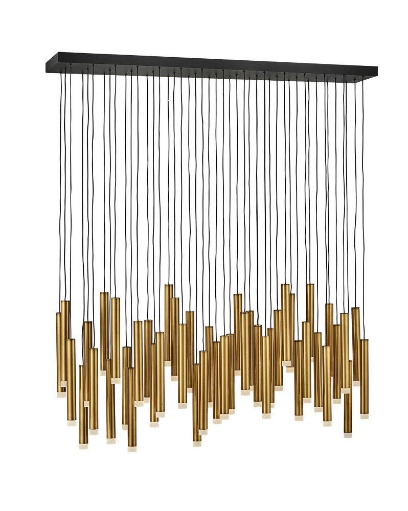 Fredrick Ramond Lighting-FR49909HBR-Vida-Thirteen Light Orb Pendant-48 Inches Wide by 56.5 Inches Tall Heritage Brass  Black Finish