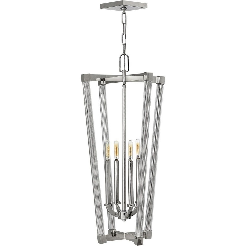 Fredrick Ramond Lighting-FR36015PNI-Empire-Four Light Foyer-17 Inches Wide by 33.25 Inches Tall   Polished Nickel Finish