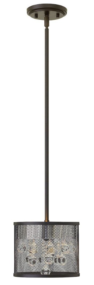 Fredrick Ramond Lighting-FR38907BLK-Fiona-Two Light Pendant-8 Inches Wide by 7.75 Inches Tall   Black Finish
