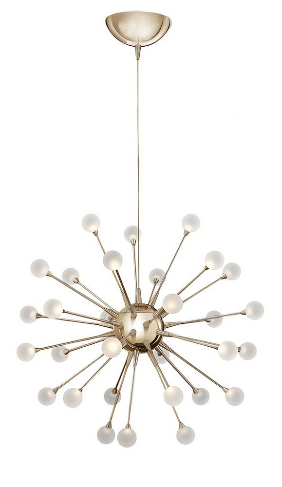 Fredrick Ramond Lighting-FR44413POG-Impulse-45W 30 LED Small Chandelier-24 Inches Wide by 24 Inches Tall Polished Gold  Polished Gold Finish