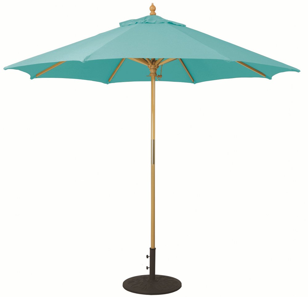 Galtech International-13175-9 Round Umbrella Sunbrella Solid Colors Aruba Sunbrella Patterns - Quick Ship