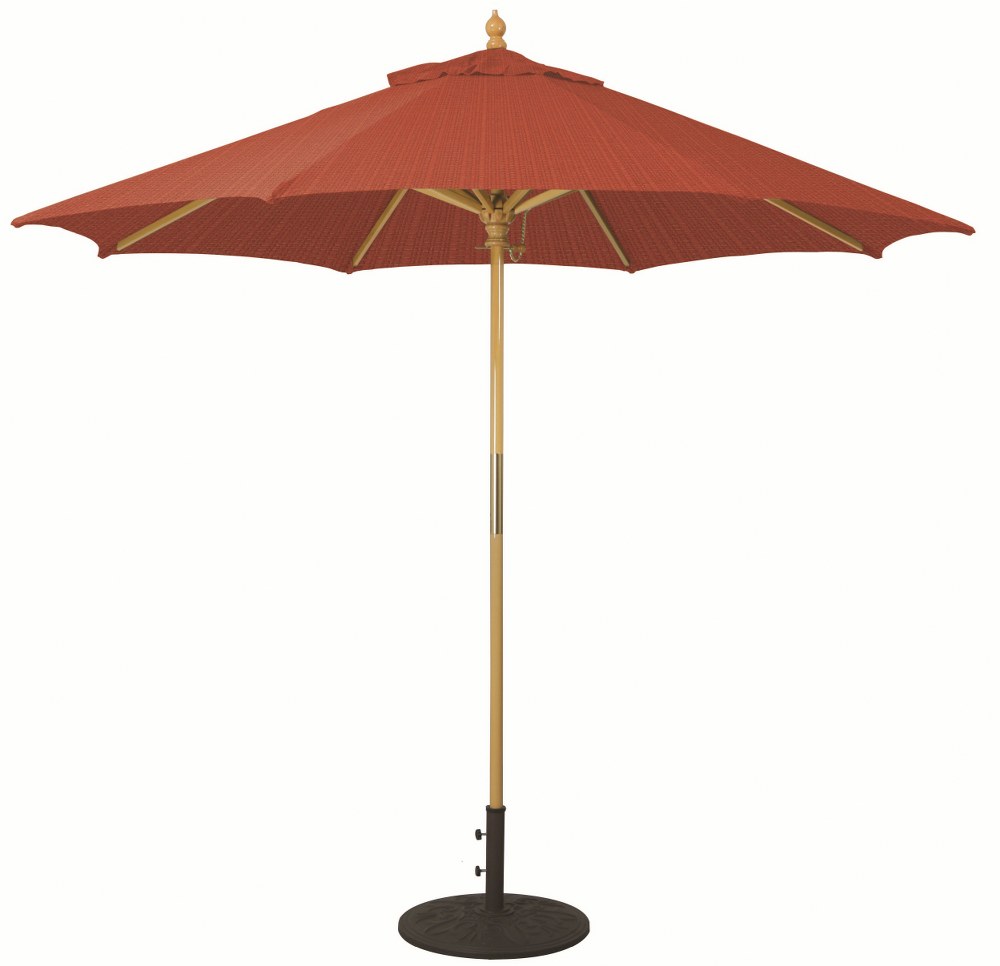 Galtech International-13194-9 Round Umbrella Sunbrella Patterns Crimson Dupione Sunbrella Patterns - Quick Ship