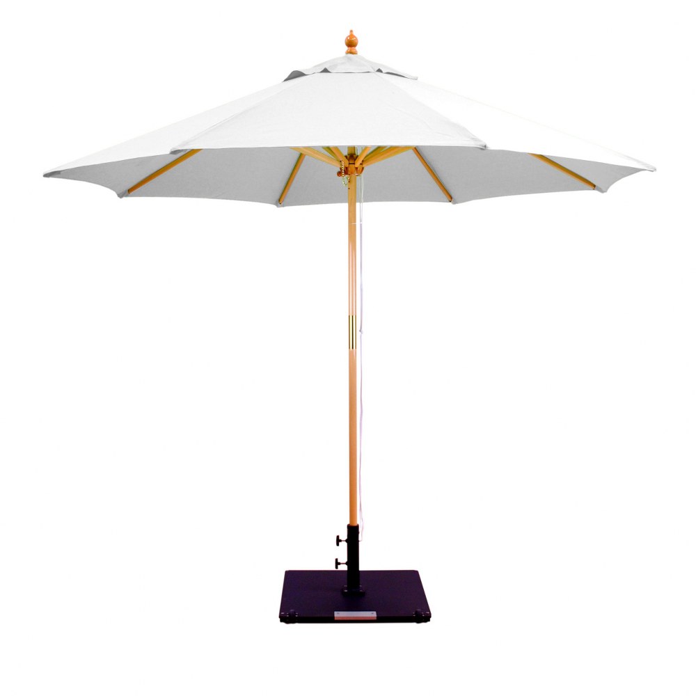 Galtech International-13251-9 Round Double Pulley Umbrella Sunbrella Solid Colors Canvas Sunbrella Patterns - Quick Ship