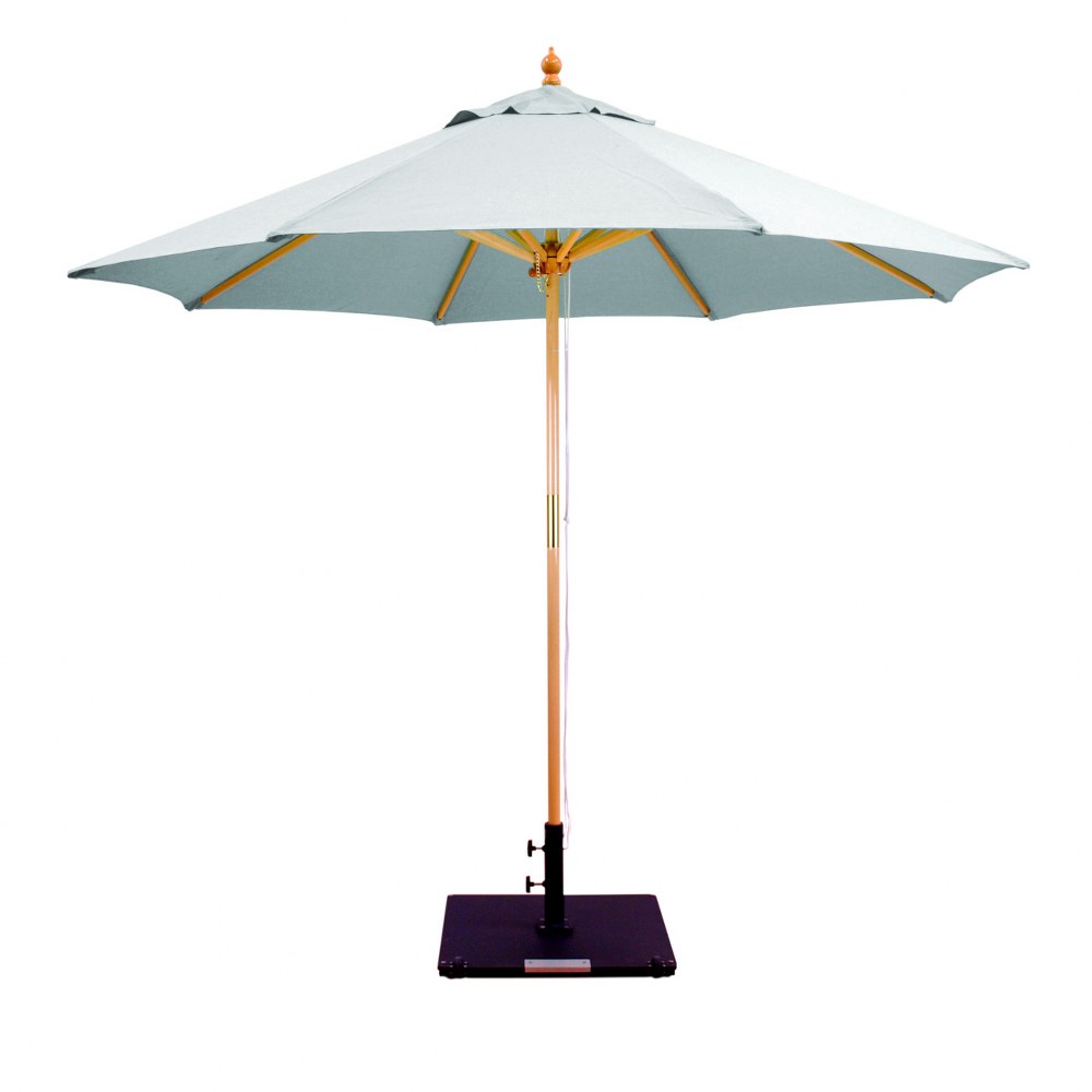 Galtech International-13264-9 Round Double Pulley Umbrella Sunbrella Solid Colors Spa Sunbrella Patterns - Quick Ship