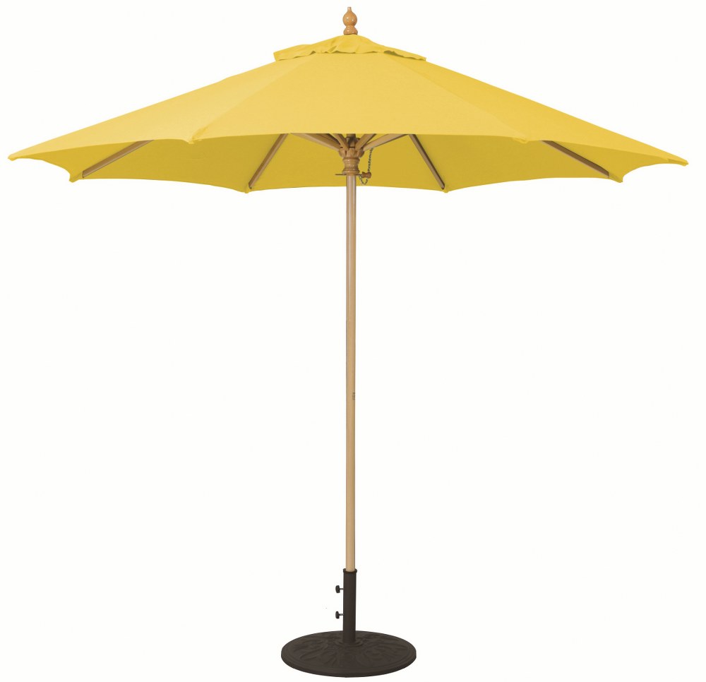 Galtech International-13677-9 Octagon Commercial Umberalla Sunbrella Solid Colors Sunflower Yellow Sunbrella Patterns - Quick Ship