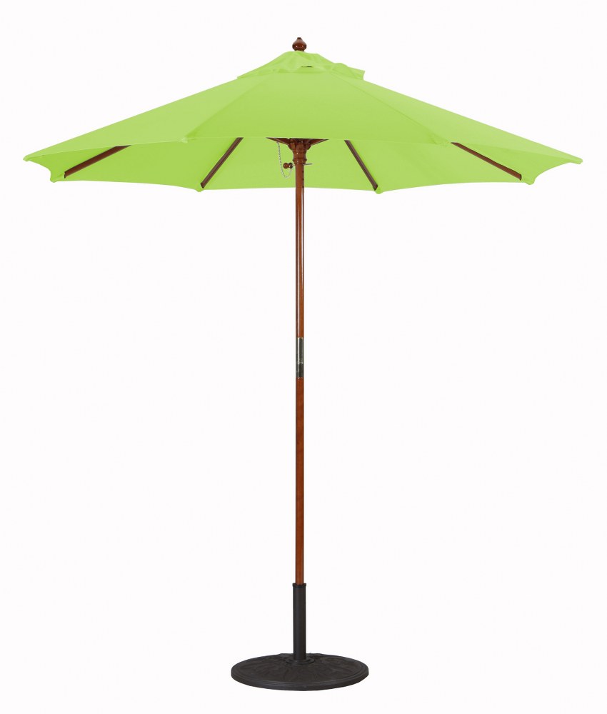 Galtech International-12167-Cafe Bistro & Condos - 7.5 Octagon Umberalla Sunbrella Solid Colors Fern Sunbrella Solid Colors - Quick Ship