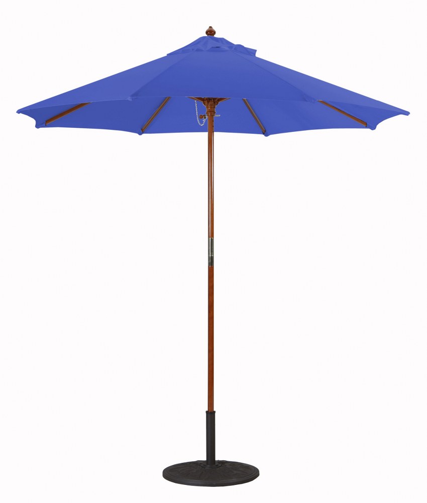 Galtech International-12173-Cafe Bistro & Condos - 7.5 Octagon Umberalla Sunbrella Solid Colors True Blue Sunbrella Solid Colors - Quick Ship