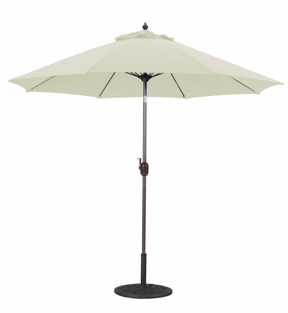 Galtech International-636MB78-9 Manual Tilt Octagonal Aluminum Umbrella Sunbrella Solid Colors Vellum Sunbrella Patterns - Quick Ship