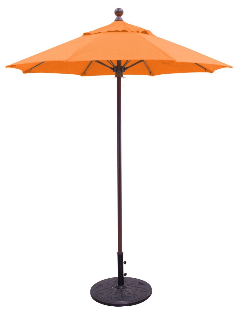 Galtech International-715AB35-6 Commercial Octagon Umbrella Suncrylic Mandarin Orange Suncrylic - Quickship