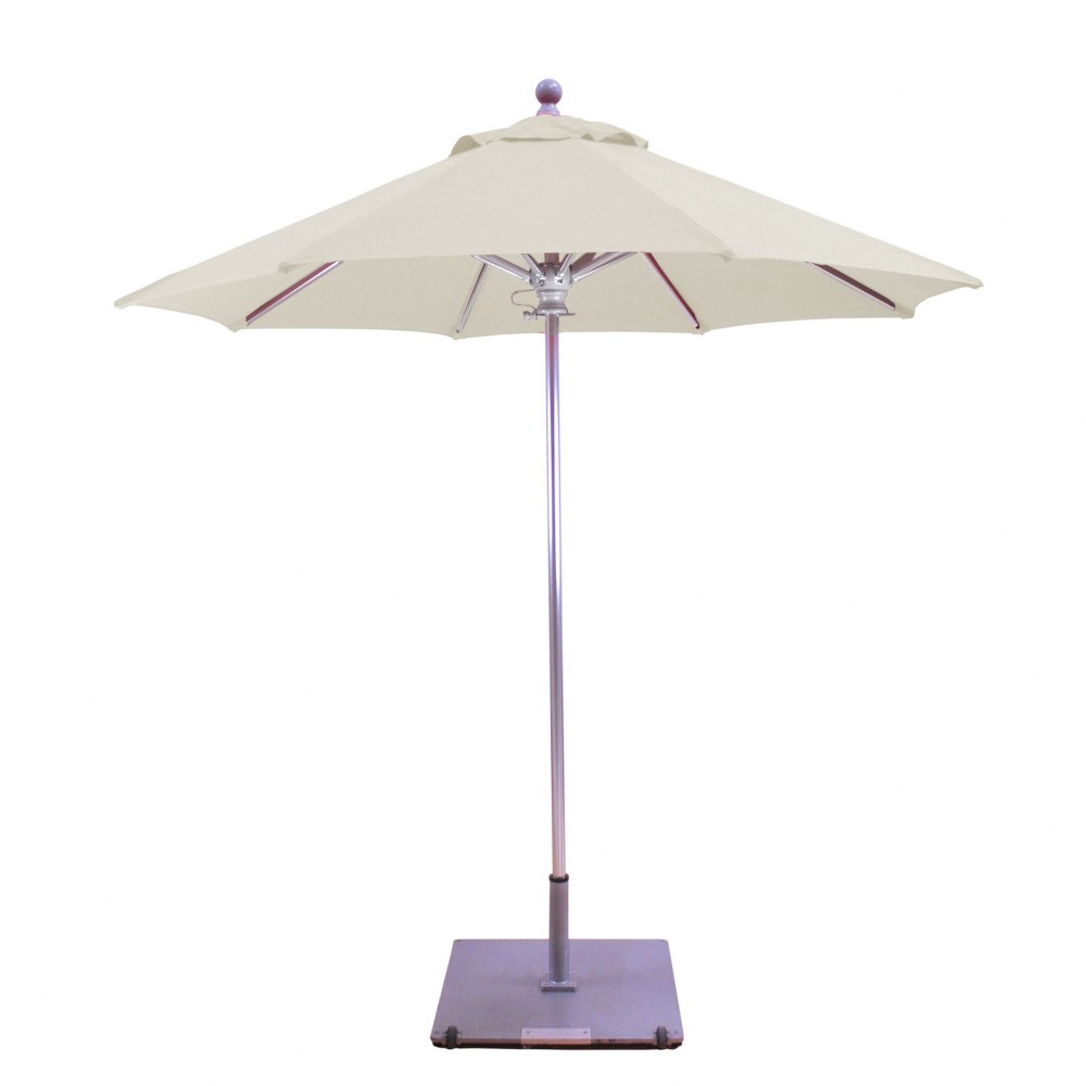 Galtech International-722SR78-Manual Lift - 7.5 Round Umbrella Sunbrella Solid Colors Vellum Sunbrella Solid Colors - Quick Ship