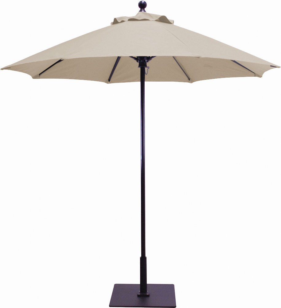 Galtech International-725W29-Manual Lift - 7.5 Round Umbrella Suncrylic Beige Sunbrella Solid Colors - Quick Ship