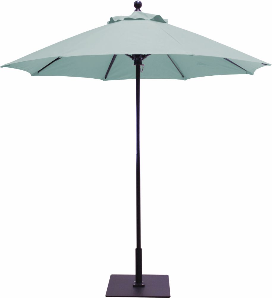 Galtech International-725W64-Manual Lift - 7.5 Round Umbrella Sunbrella Solid Colors Spa Sunbrella Solid Colors - Quick Ship