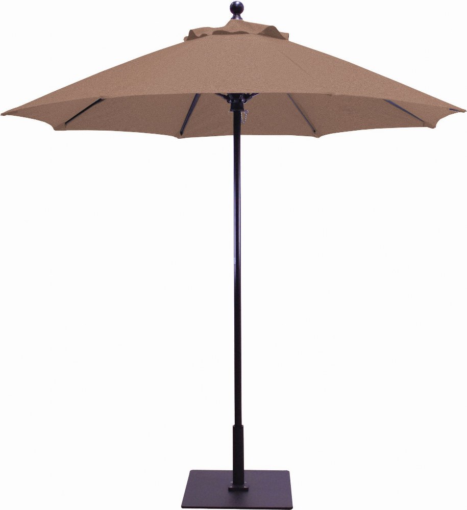 Galtech International-725W68-Manual Lift - 7.5 Round Umbrella Sunbrella Solid Colors Teak Sunbrella Solid Colors - Quick Ship